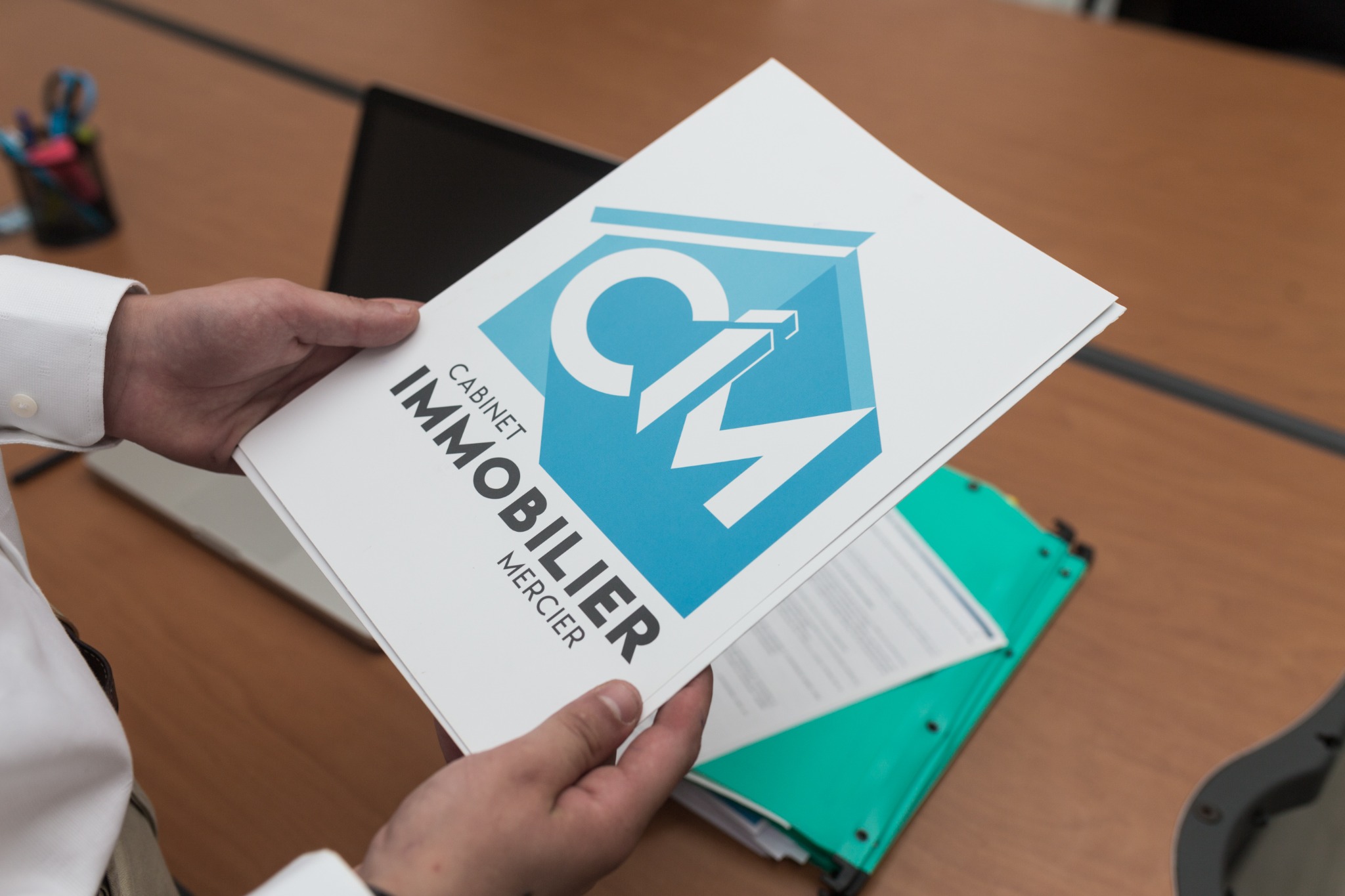 Pochette Cabinet Immobilier Mercier pour la préparation d’un dossier d’estimation